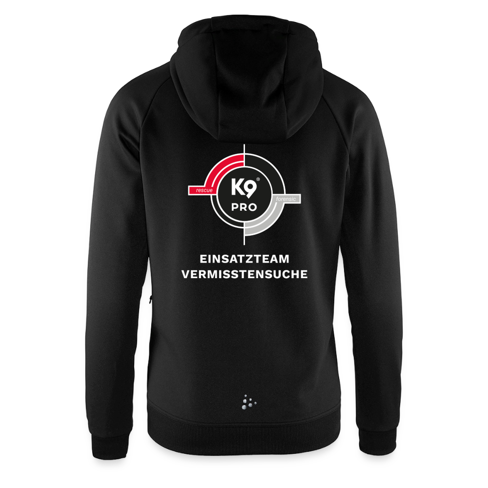 K9 PRO Sweatjacke "K9 PRO Vermisstensuche" WOMEN edition - Schwarz