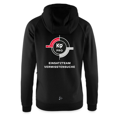 K9 PRO Sweatjacke "K9 PRO Vermisstensuche" WOMEN edition - Schwarz