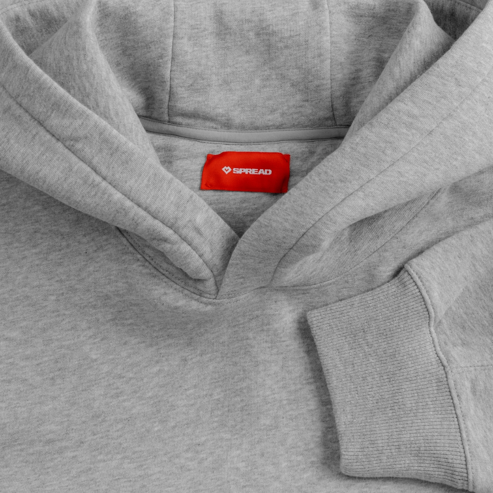 K9 Suchhund Organic-Hoodie „Think BIG“ UNISEX edition - Grau meliert