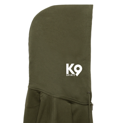 K9 Organic-Hoodyjacket "DOG on a MISSION" - Khaki
