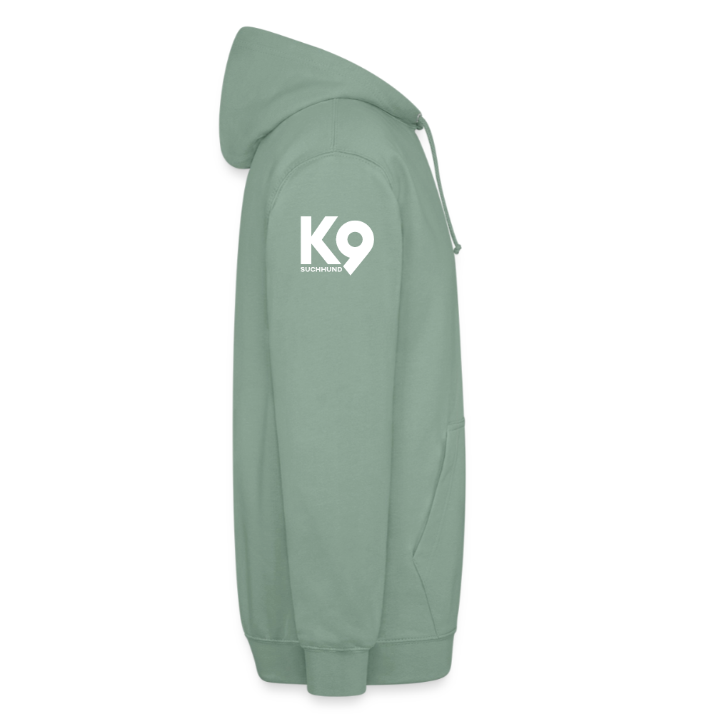 K9 Casual-Hoodie "Suchhund" - Graugrün