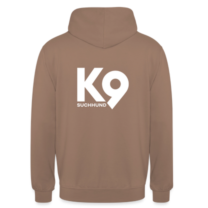 K9 Casual-Hoodie "Suchhund" - Mokka