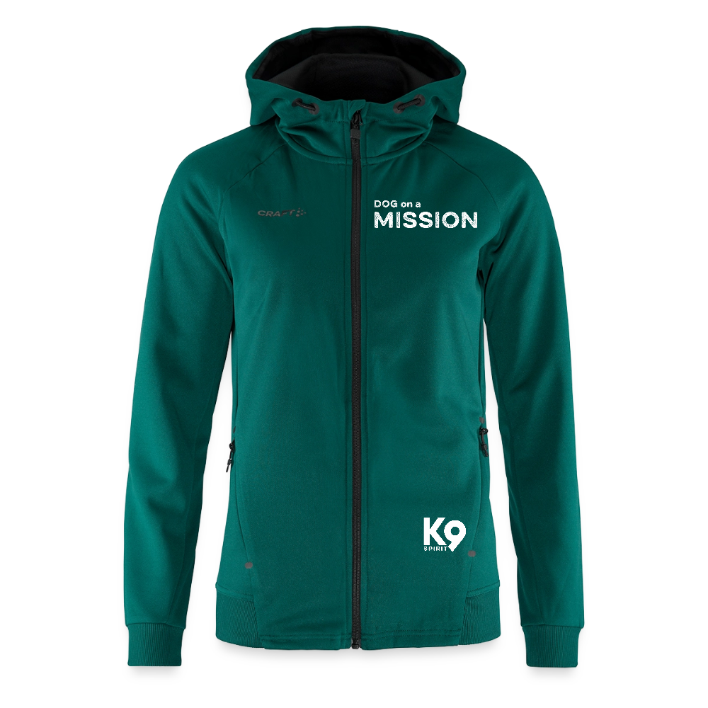 K9 Craft-Hoodyjacket "DOG on a MISSION" - Fichte