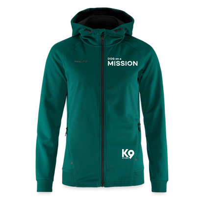 K9 Craft-Hoodyjacket "DOG on a MISSION" - Fichte