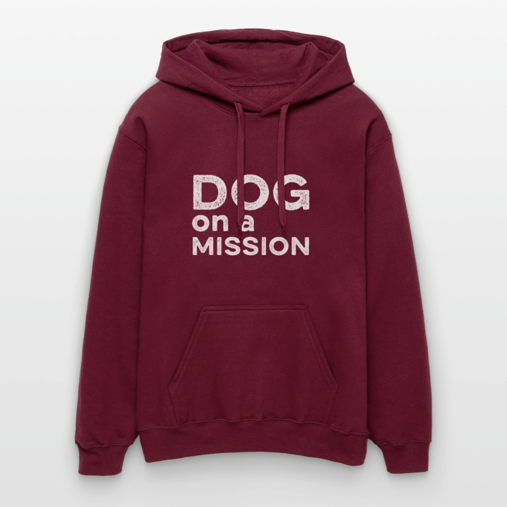 K9 Cozy-Hoodie "DOG on a MISSION" - Maroon