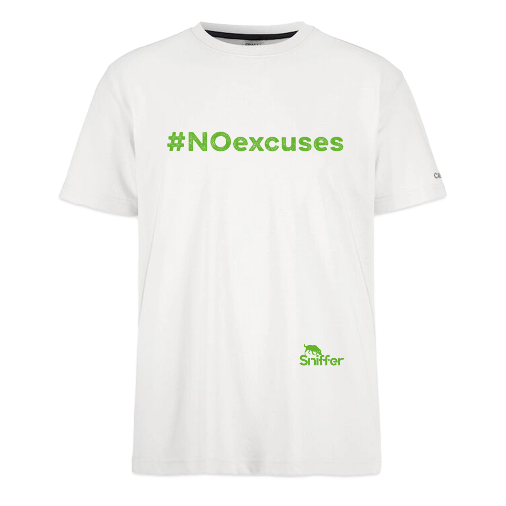 Sniffer CRAFT Style-Shirt "#NOexcuses" MEN edition - Weiß
