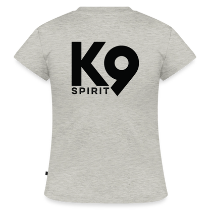 K9 SLIM-FIT Organic-Shirt "K9 SPIRIT" - Grau meliert
