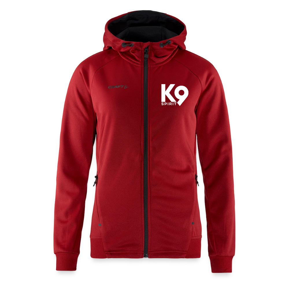 K9 Spirit PREMIUM Hoodie-Jacket "K9 SPIRIT" WOMEN edition - Dunkelrot