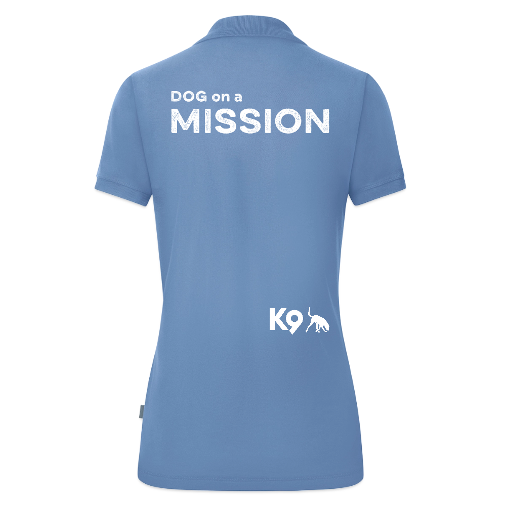K9 ORGANIC Polo-Shirt "on a MISSION TOGETHER" WOMEN edition - Sky