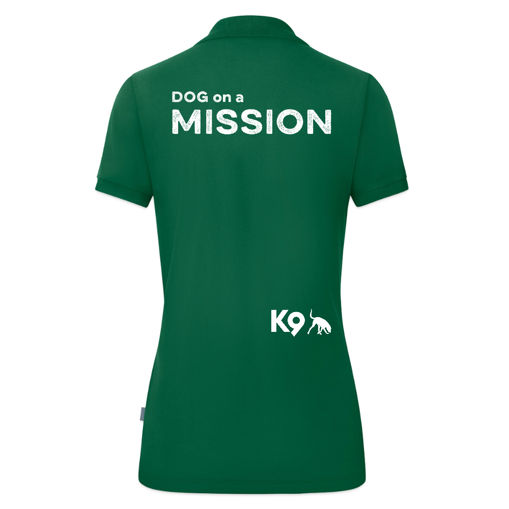K9 ORGANIC Polo-Shirt "on a MISSION TOGETHER" WOMEN edition - Kelly Green