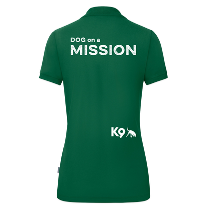 K9 ORGANIC Polo-Shirt "on a MISSION TOGETHER" WOMEN edition - Kelly Green
