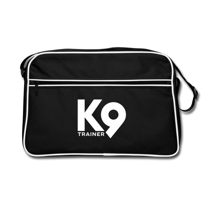 K9 TRAINER Retro-Tasche „K9 TRAINER“ - Schwarz/Weiß