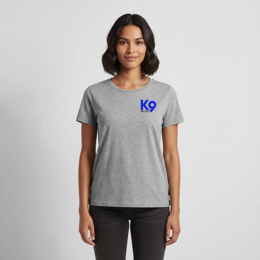 K9 Premium-Shirt "Suchhunde Eckernförder Bucht" WOMEN edition - Grau meliert