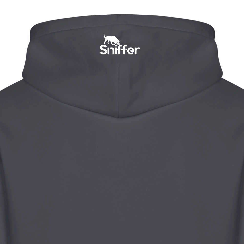 Sniffer ORGANIC  Premium-Hoodie „BORN to track“  UNISEX edition - Indigoblau