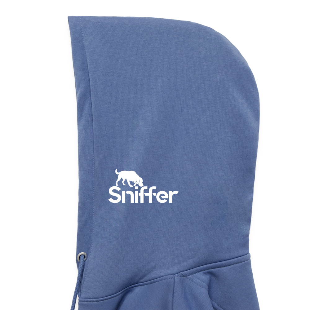 Sniffer ORGANIC  Premium-Hoodie „BORN to track“  UNISEX edition - Blau