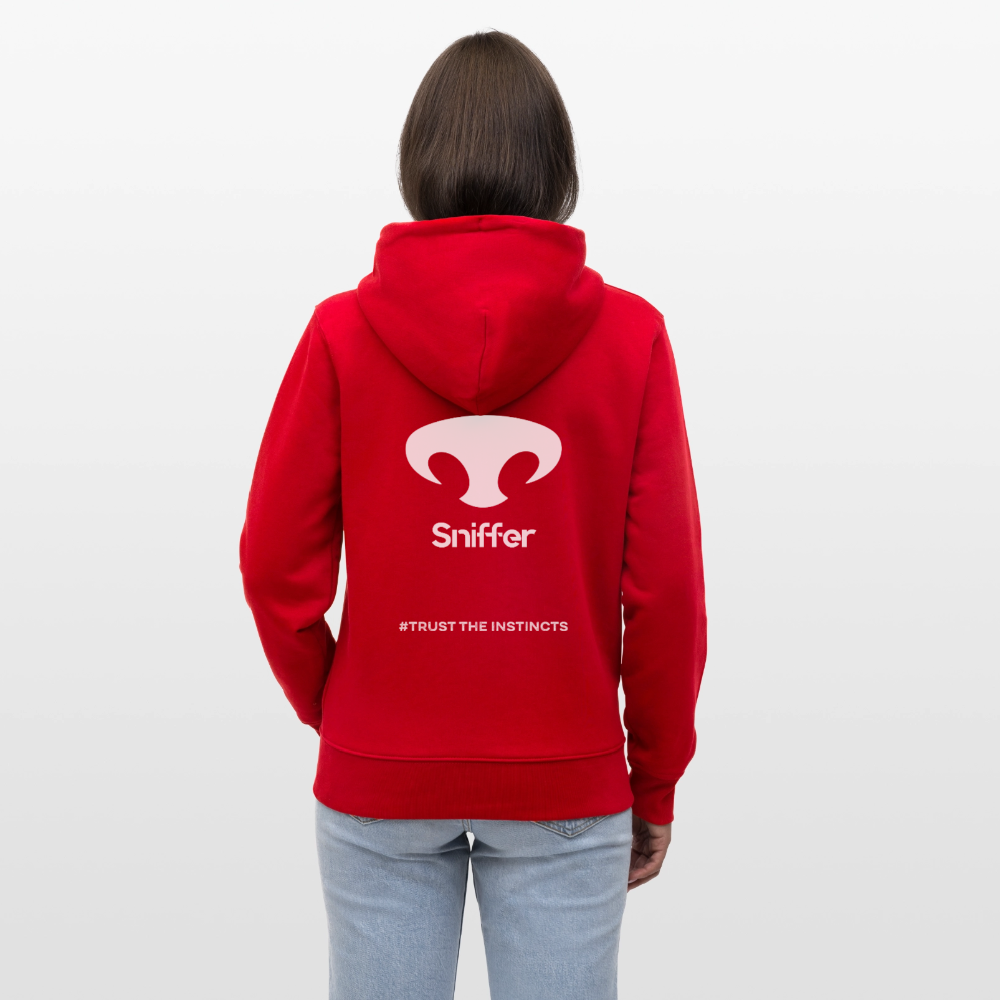 Sniffer DOGTRAINING Hoodie-Jacket „#TRUSTTHEINSTINCTS“ UNISEX edition - Rot