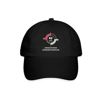 K9 PRO Base-Cap „K9 PRO Einsatzteam Vermisstensuche“ UNISEX edition - Schwarz/Schwarz