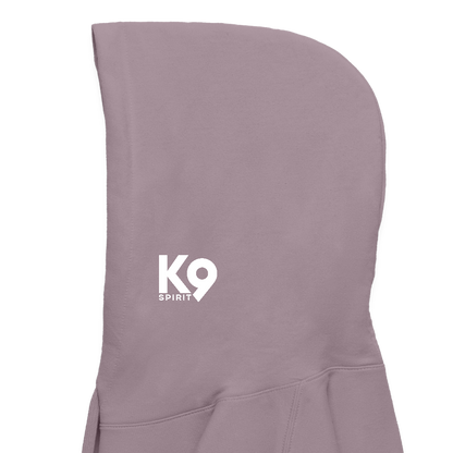 K9 Cozy-Hoodie "on a MISSION TOGETHER" - Lilagrau 