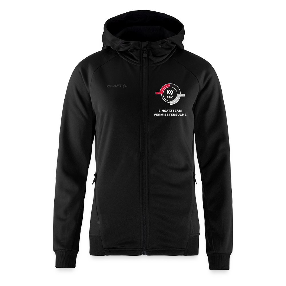 K9 PRO Sweatjacke "K9 PRO Vermisstensuche" WOMEN edition - Schwarz