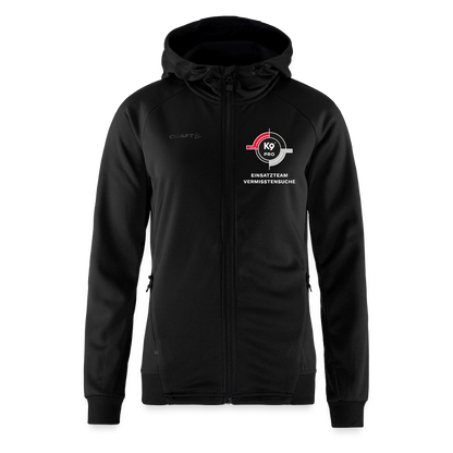 K9 PRO Sweatjacke "K9 PRO Vermisstensuche" WOMEN edition - Schwarz
