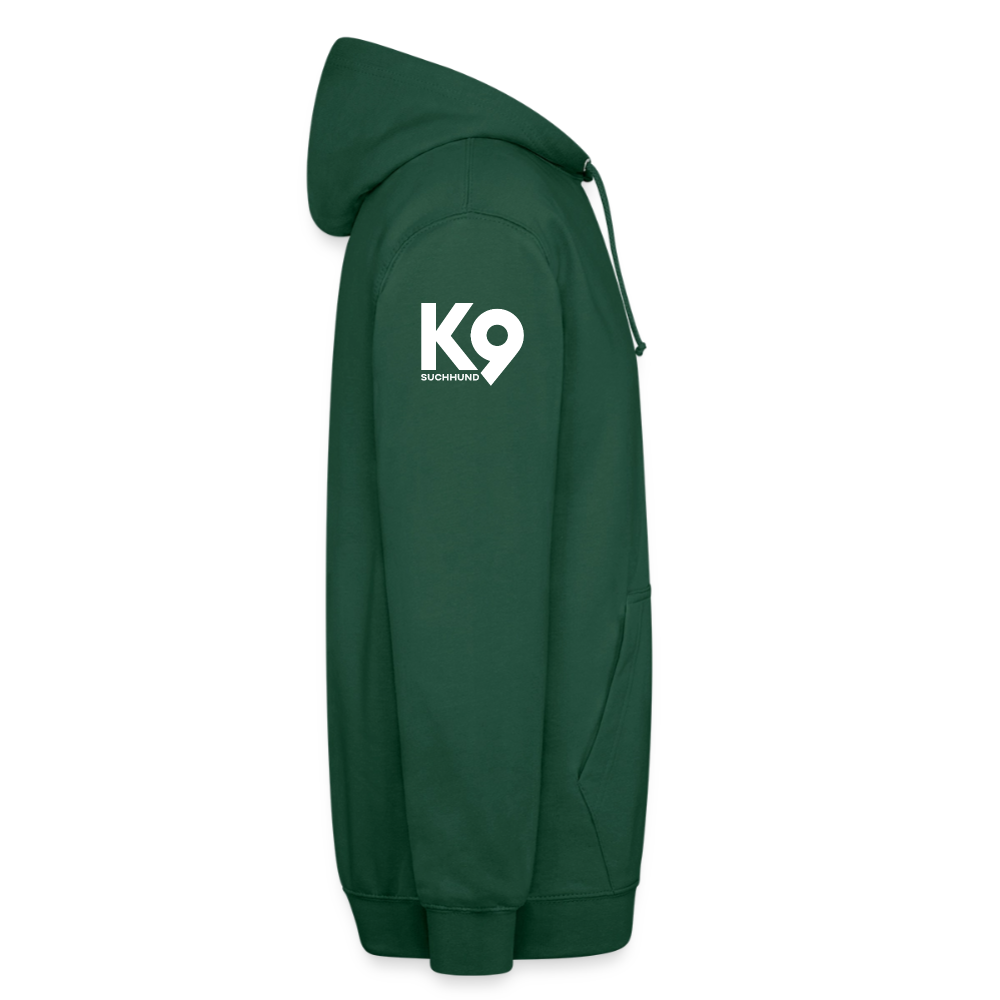 K9 Casual-Hoodie "Suchhund" - Flaschengrün