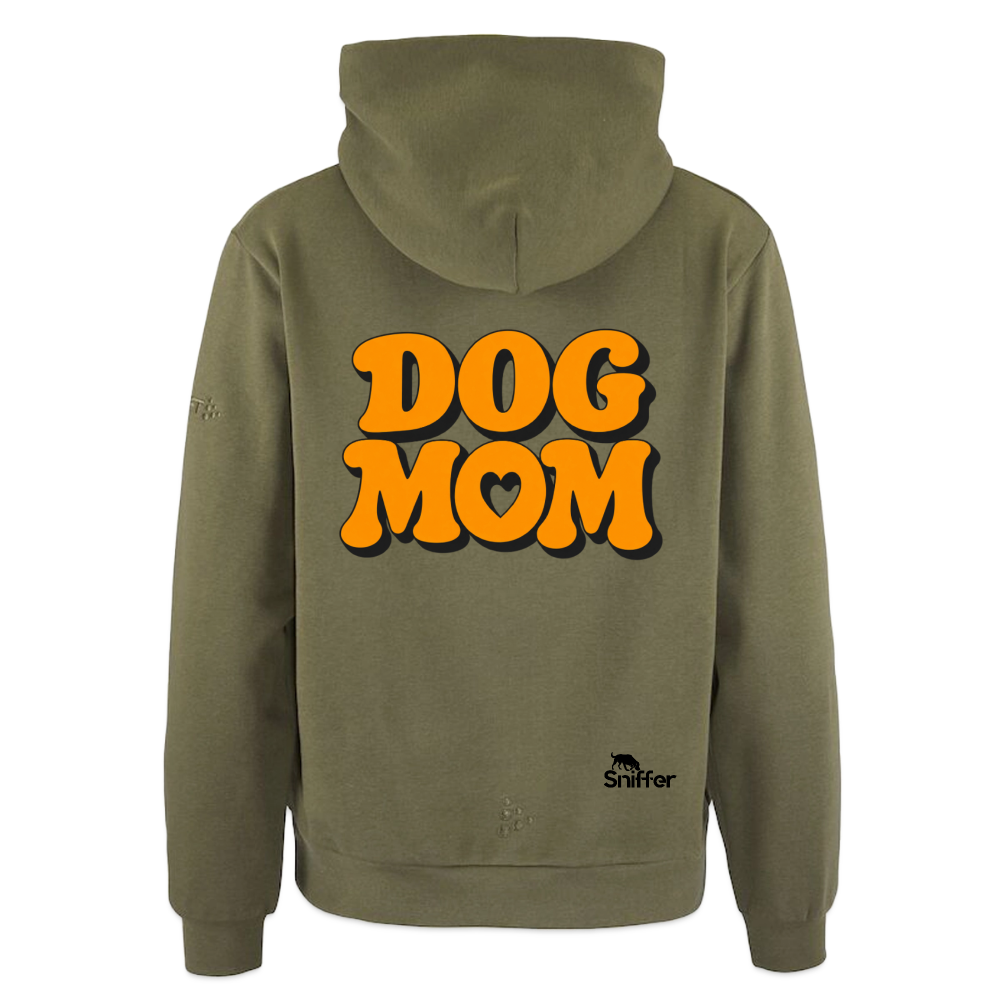 Sniffer DOGWALK Craft-Hodie "DOG MOM" WOMEN edition - Moosgrün