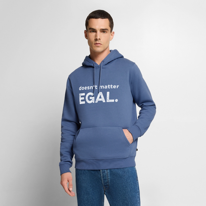 K9 Premium-Hoodie „ EGAL. doesn‘t matter.“ MEN edition - Taubenblau
