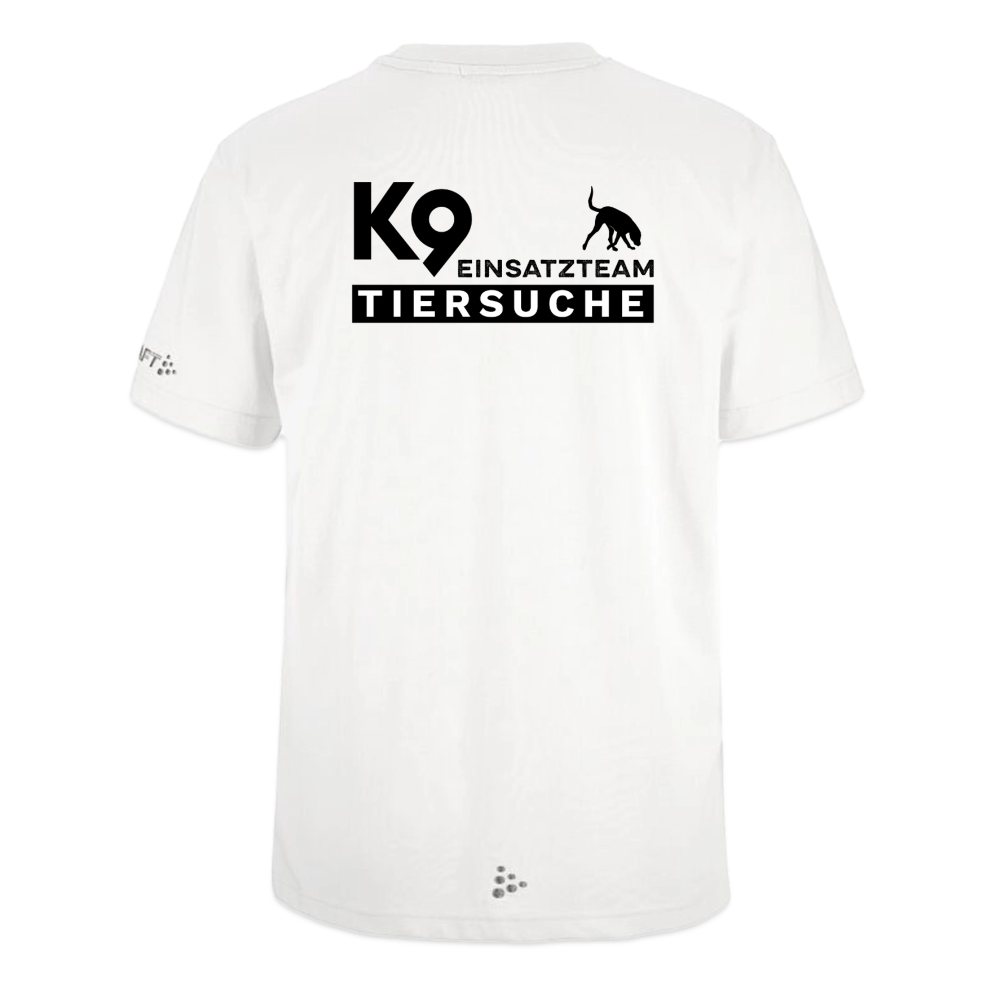 K9 TIERSUCHE Craft-Shirt "K9 Einsatzteam" UNISEX edition - Weiß