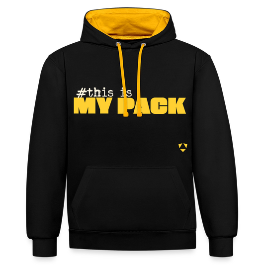 MyPack Bicolor-Hoodie "#this is MY PACK" UNISEX edition - Schwarz/Gold