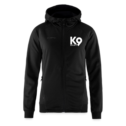K9 Spirit PREMIUM Hoodie-Jacket "K9 SPIRIT" WOMEN edition - Schwarz