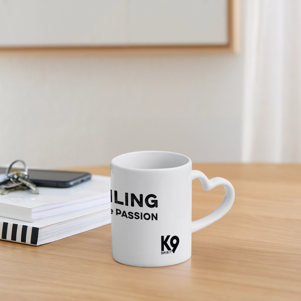K9 Heart-Cup "MANTRAILING is pure PASSION" - Weiß