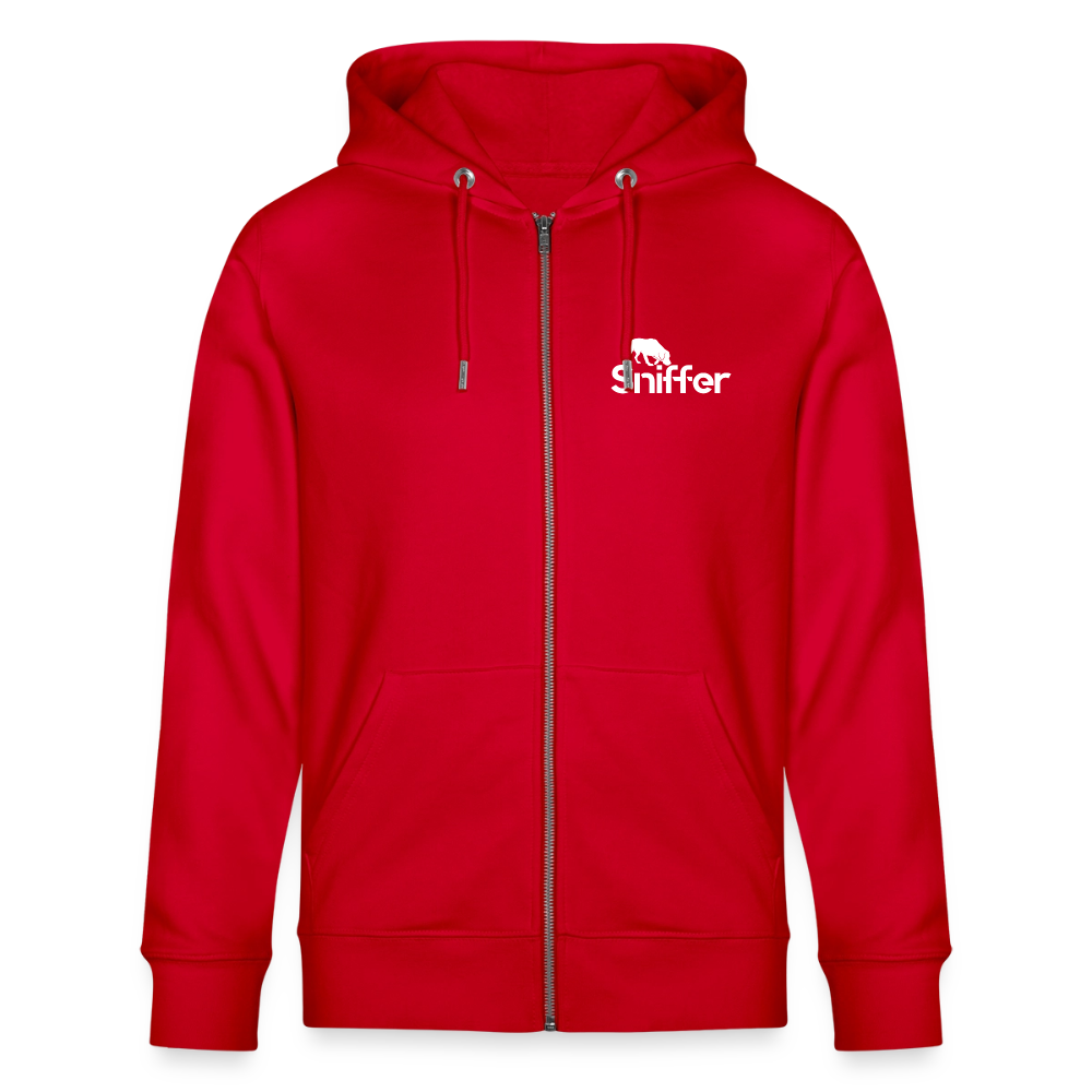 Sniffer DOGTRAINING Hoodie-Jacket „#TRUSTTHEINSTINCTS“ UNISEX edition - Rot