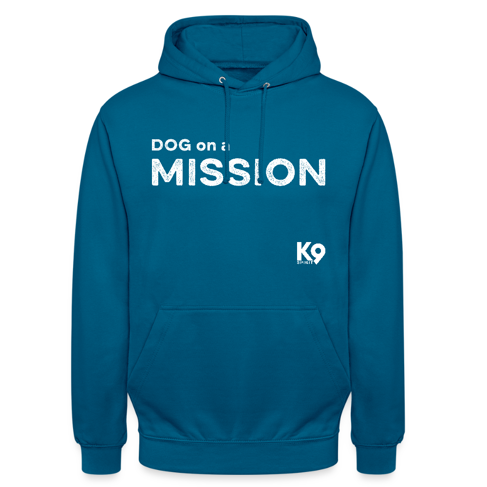 K9 Casual-Hoodie "DOG on a MISSION" - Tiefseeblau 