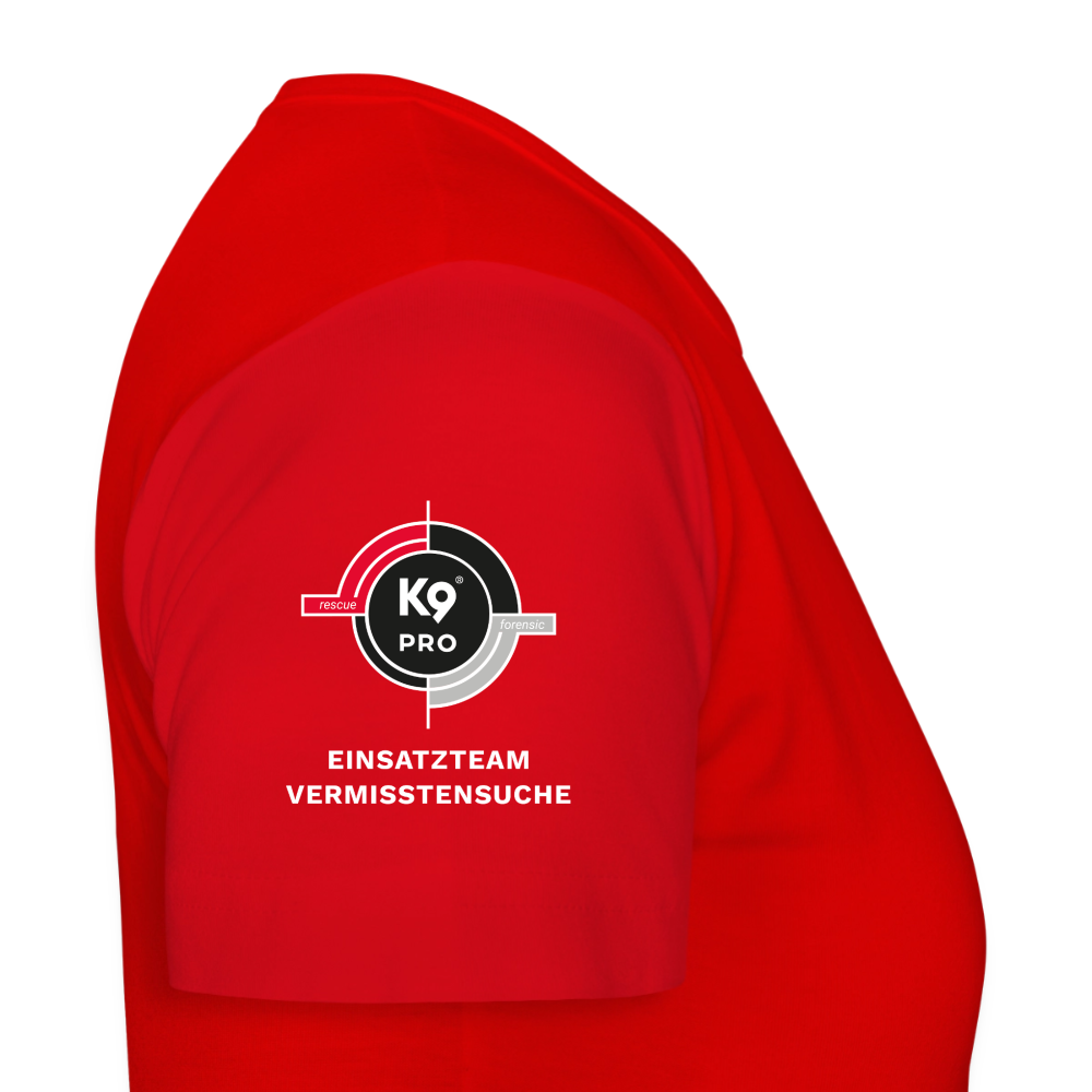 K9 PRO Premium-Shirt "K9 PRO Vermisstensuche" WOMEN edition - Rot