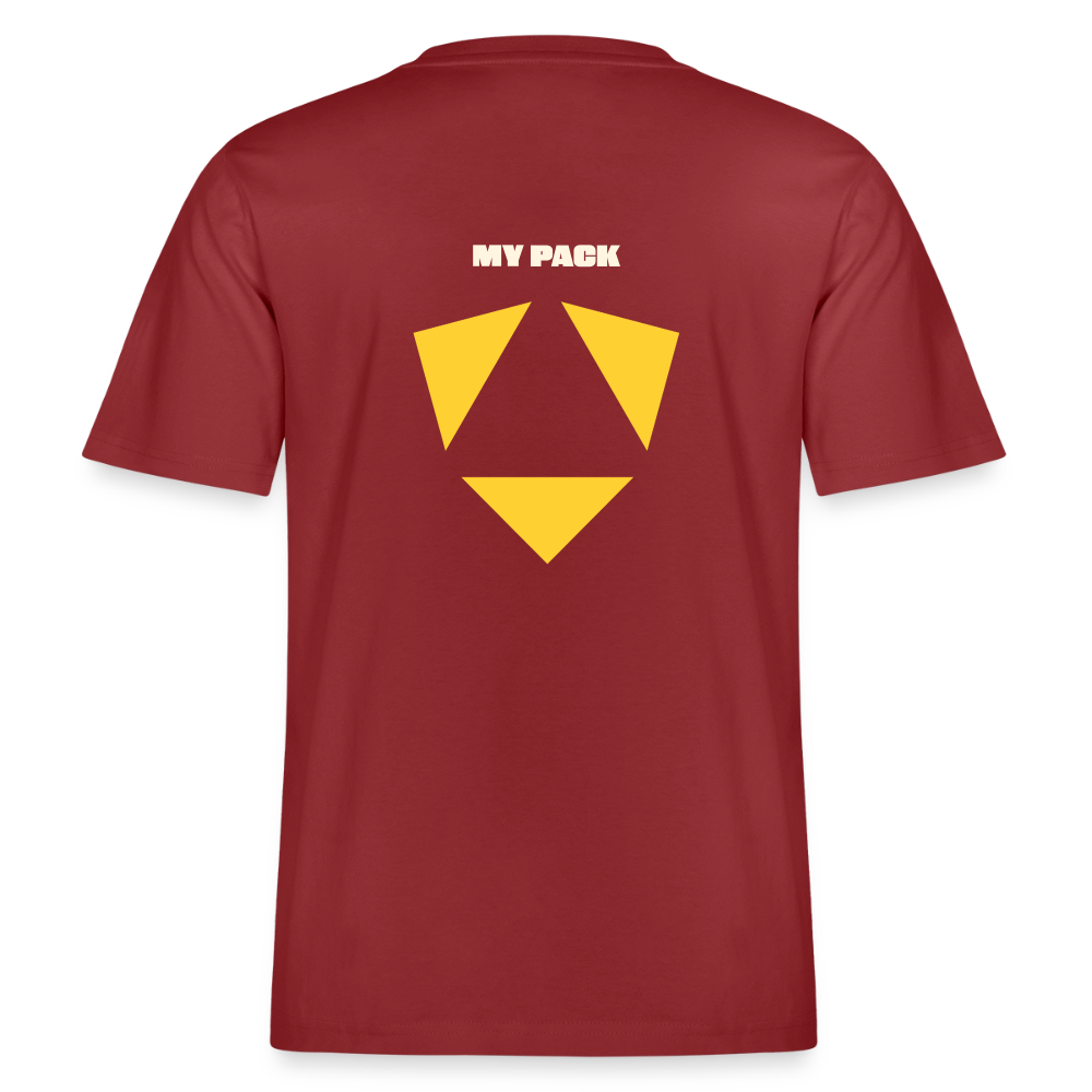 MyPack Organic-Shirt "KNOW LESS. TRUST MORE. LEAD BETTER." UNISEX edition - Erdrot