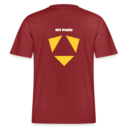 MyPack Organic-Shirt "KNOW LESS. TRUST MORE. LEAD BETTER." UNISEX edition - Erdrot