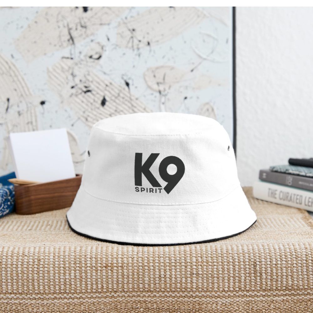 K9 Bucket-Hat "on a MISSION TOGETHER" - Weiß/Navy