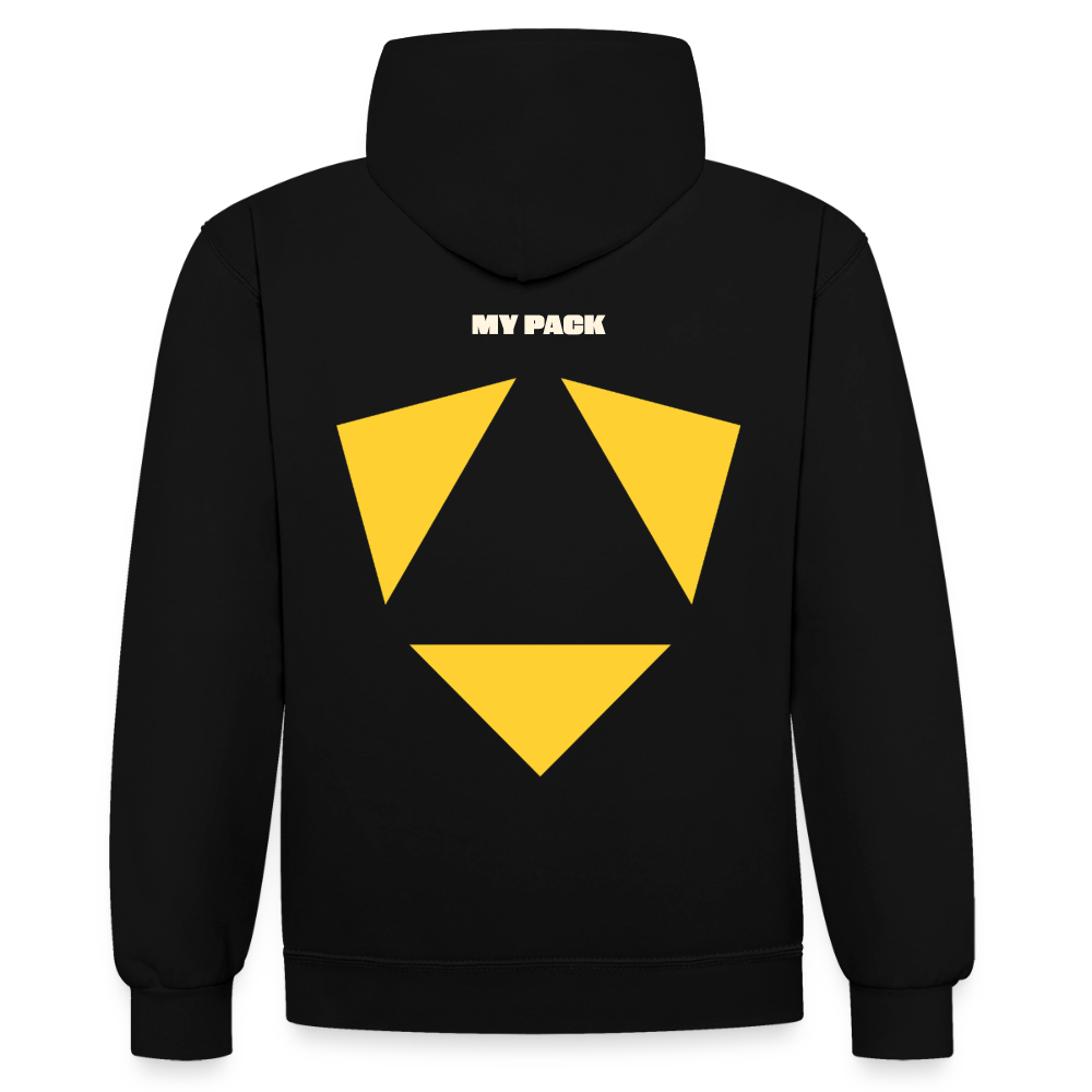 MyPack Bicolor-Hoodie "#this is MY PACK" UNISEX edition - Schwarz/Gold