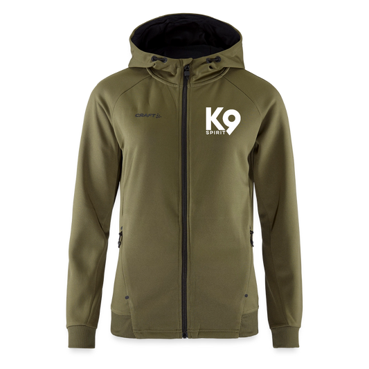 K9 Spirit PREMIUM Hoodie-Jacket "K9 SPIRIT" WOMEN edition - Khaki Grün