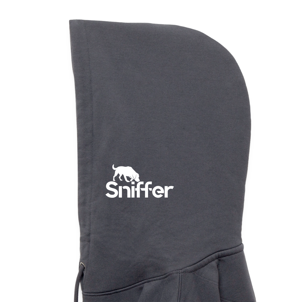 Sniffer ORGANIC  Premium-Hoodie „BORN to track“  UNISEX edition - Indigoblau