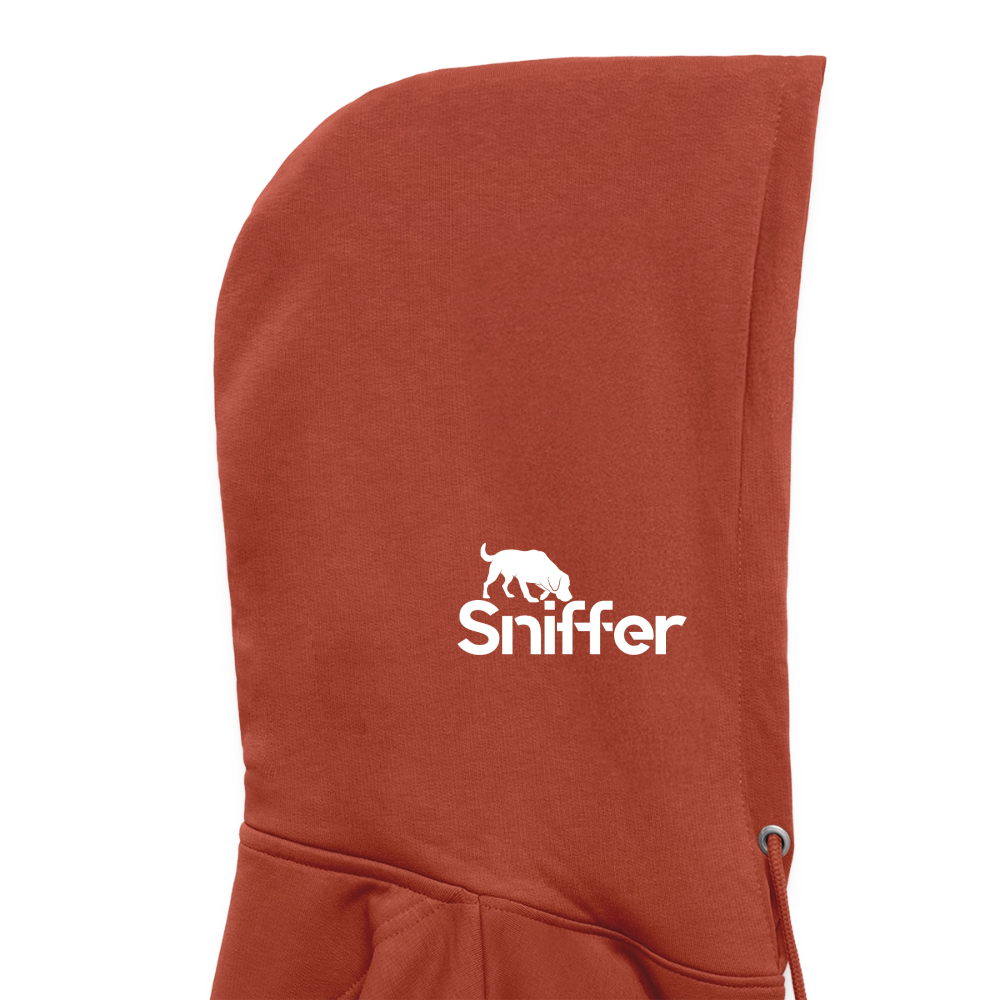 Sniffer ORGANIC  Premium-Hoodie „BORN to track“  UNISEX edition - Terrakotta