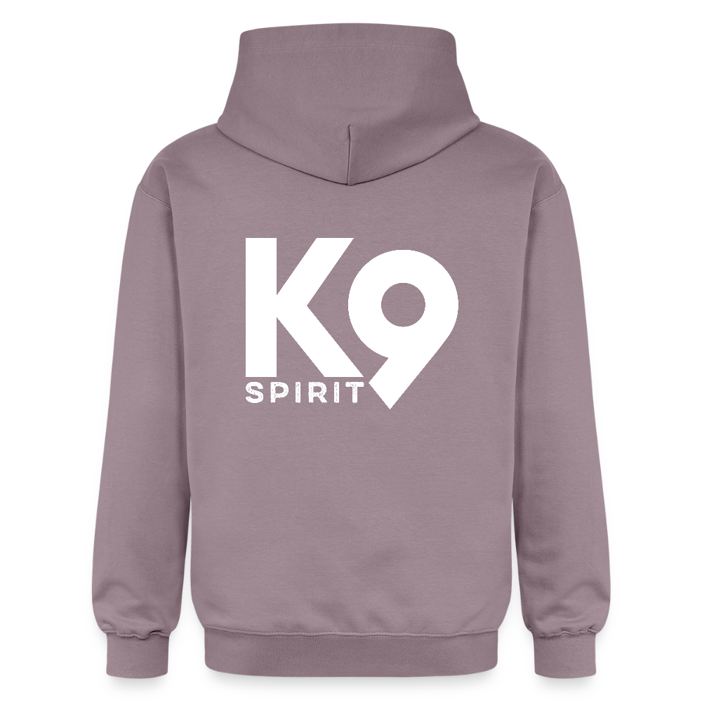 K9 Cozy-Hoodie "on a MISSION TOGETHER" - Lilagrau 
