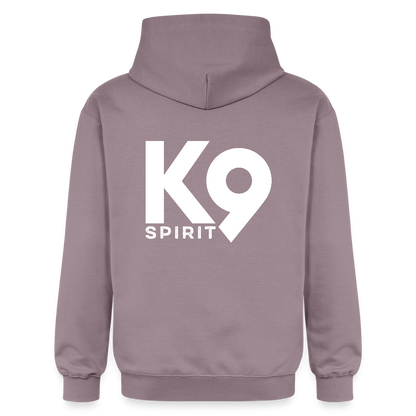 K9 Cozy-Hoodie "on a MISSION TOGETHER" - Lilagrau 