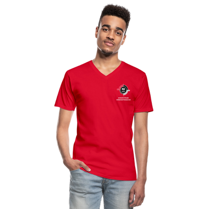 K9 PRO Premium-Shirt mit V-Ausschnitt "K9 PRO Vermisstensuche" MEN edition - Rot