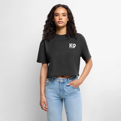 K9 ORGANIC Oversized-Cropped-Shirt „K9 SPIRIT“ WOMEN edition - Anthrazit meliert