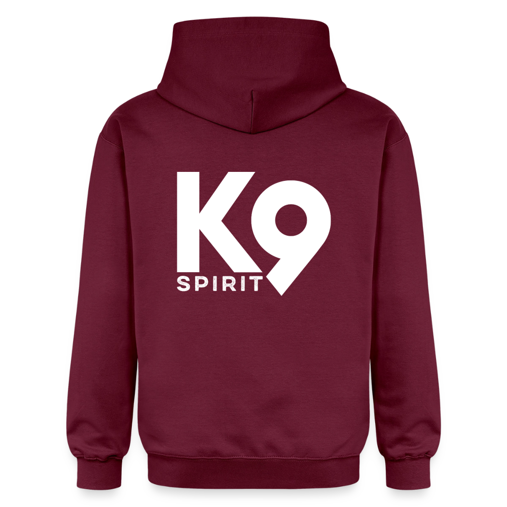 K9 Cozy-Hoodie "DOG on a MISSION" - Maroon