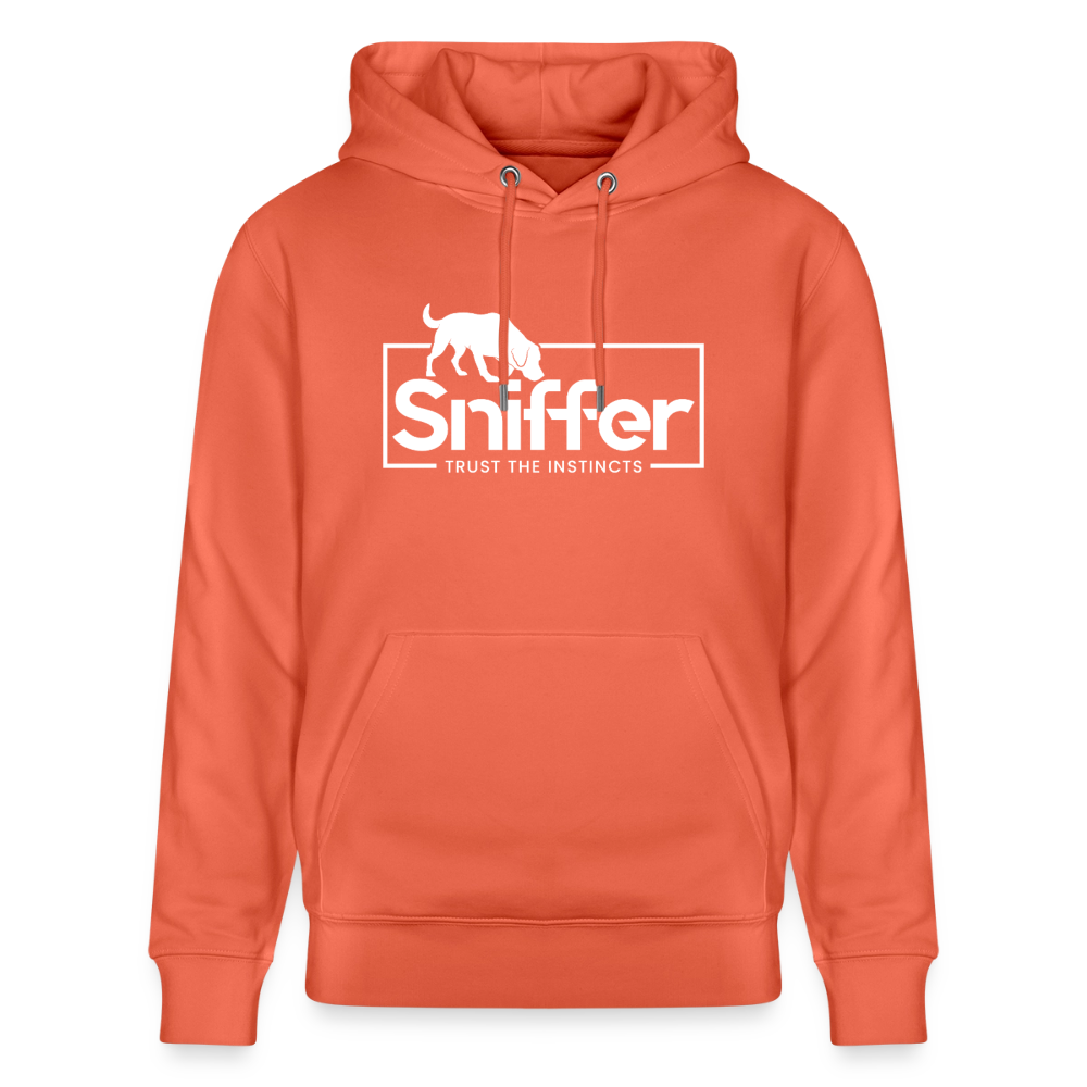 Sniffer ORGANIC  Premium-Hoodie „BORN to track“  UNISEX edition - Hellrot