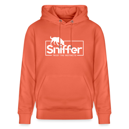 Sniffer ORGANIC  Premium-Hoodie „BORN to track“  UNISEX edition - Hellrot