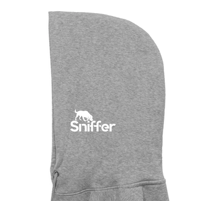 Sniffer ORGANIC  Premium-Hoodie „BORN to track“  UNISEX edition - Hellgrau marmoriert