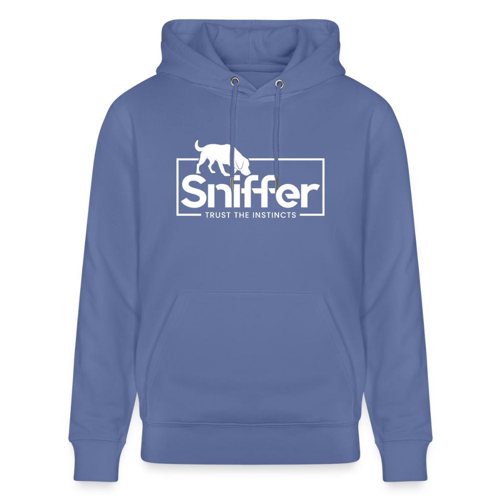 Sniffer ORGANIC  Premium-Hoodie „BORN to track“  UNISEX edition - Blau